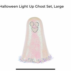 Light Up Glitter Ghost with Fringe bottom